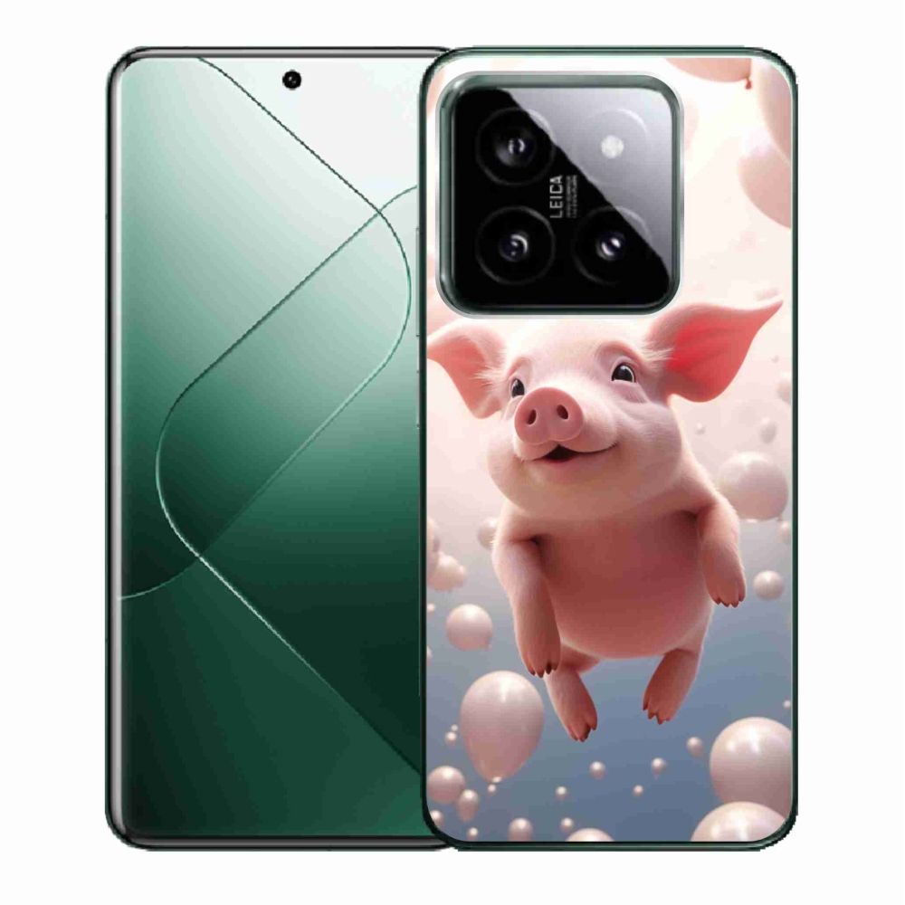 Gelový kryt mmCase na Xiaomi 14 - prasátko s balónky