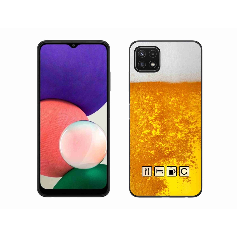 Gelový kryt mmCase na Samsung Galaxy A22 5G - pivní motiv 3