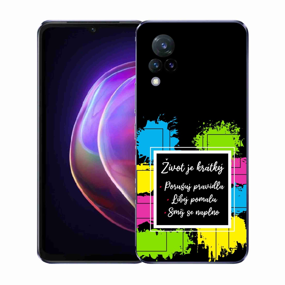 Gelový kryt mmCase na Vivo V21 4G/5G - citát 5 černé pozadí