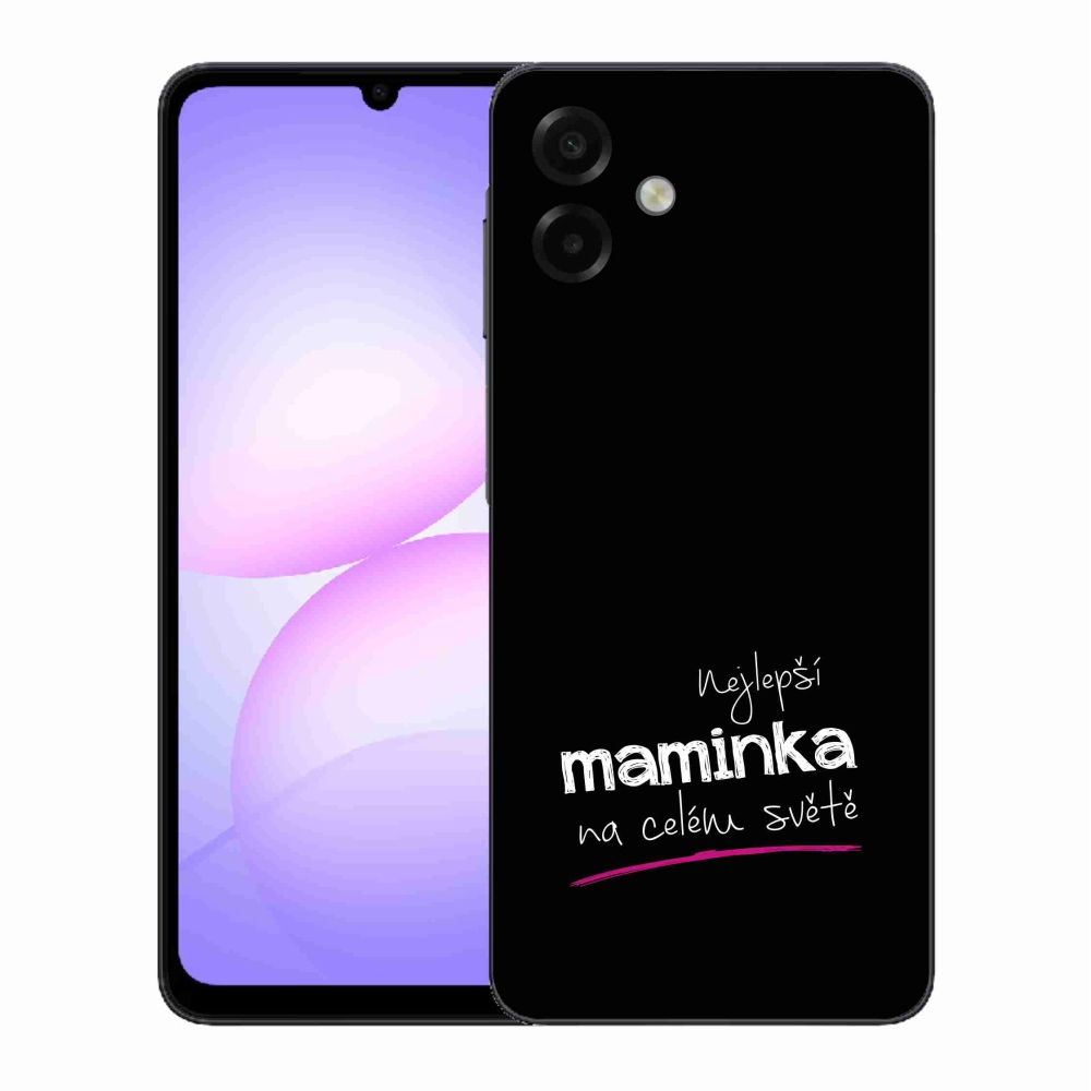 Gelový kryt mmCase na Samsung Galaxy A07 4G - nejlepší maminka 4 černé pozadí