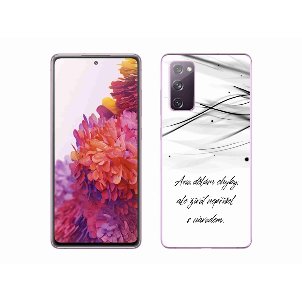 Gelový kryt mmCase na Samsung Galaxy S20 FE - citát bílé pozadí
