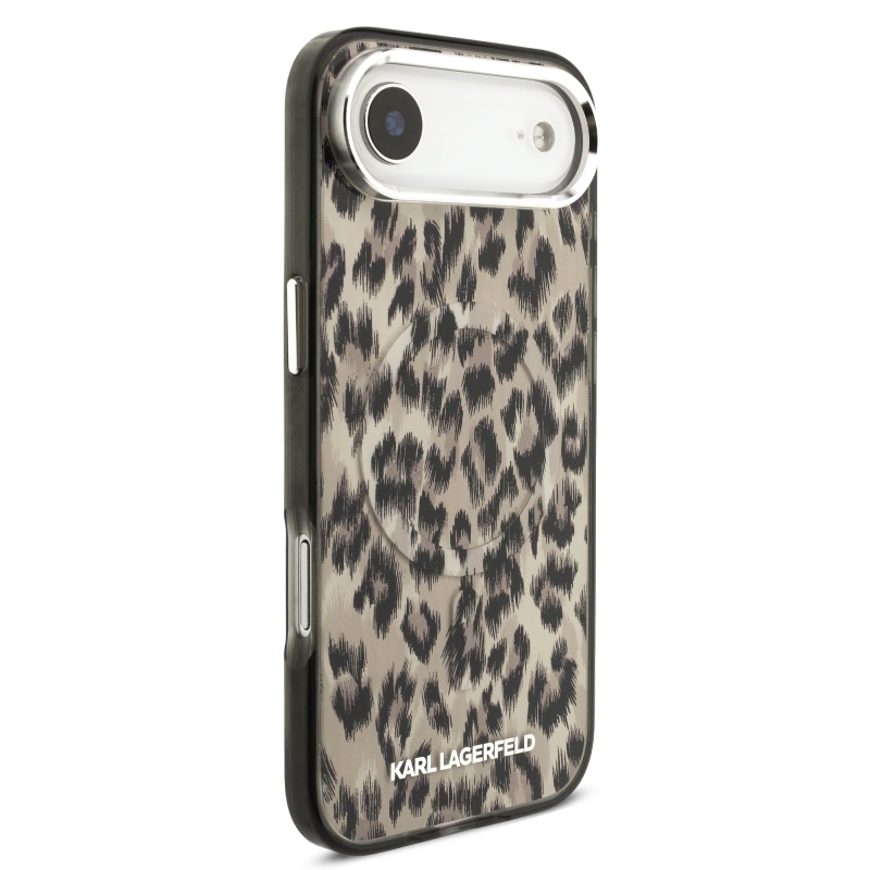 Karl Lagerfeld IML Leopard MagSafe Zadní Kryt pro iPhone Air Brown