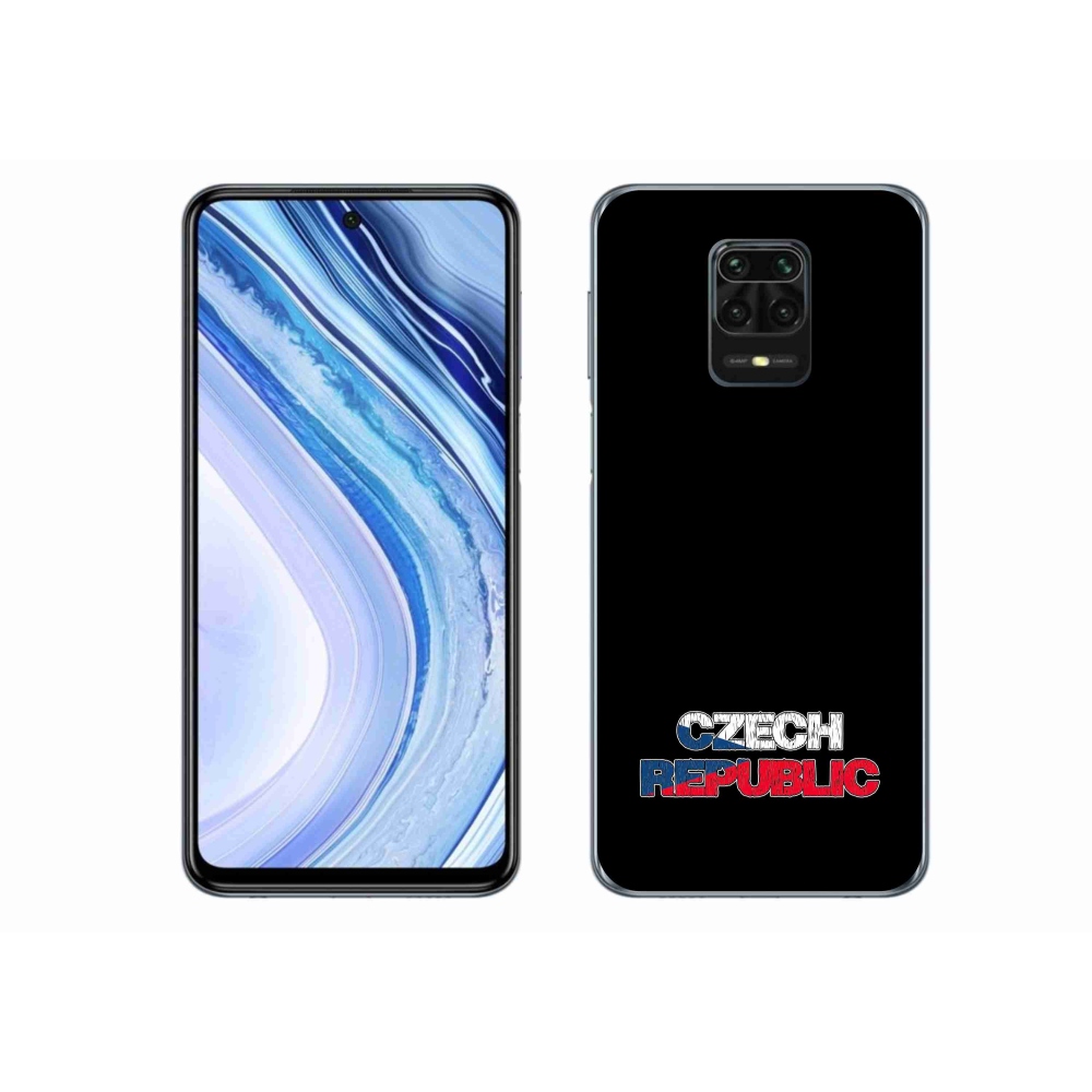 Gelový kryt mmCase na Xiaomi Redmi Note 9S - Czech Republic černé pozadí