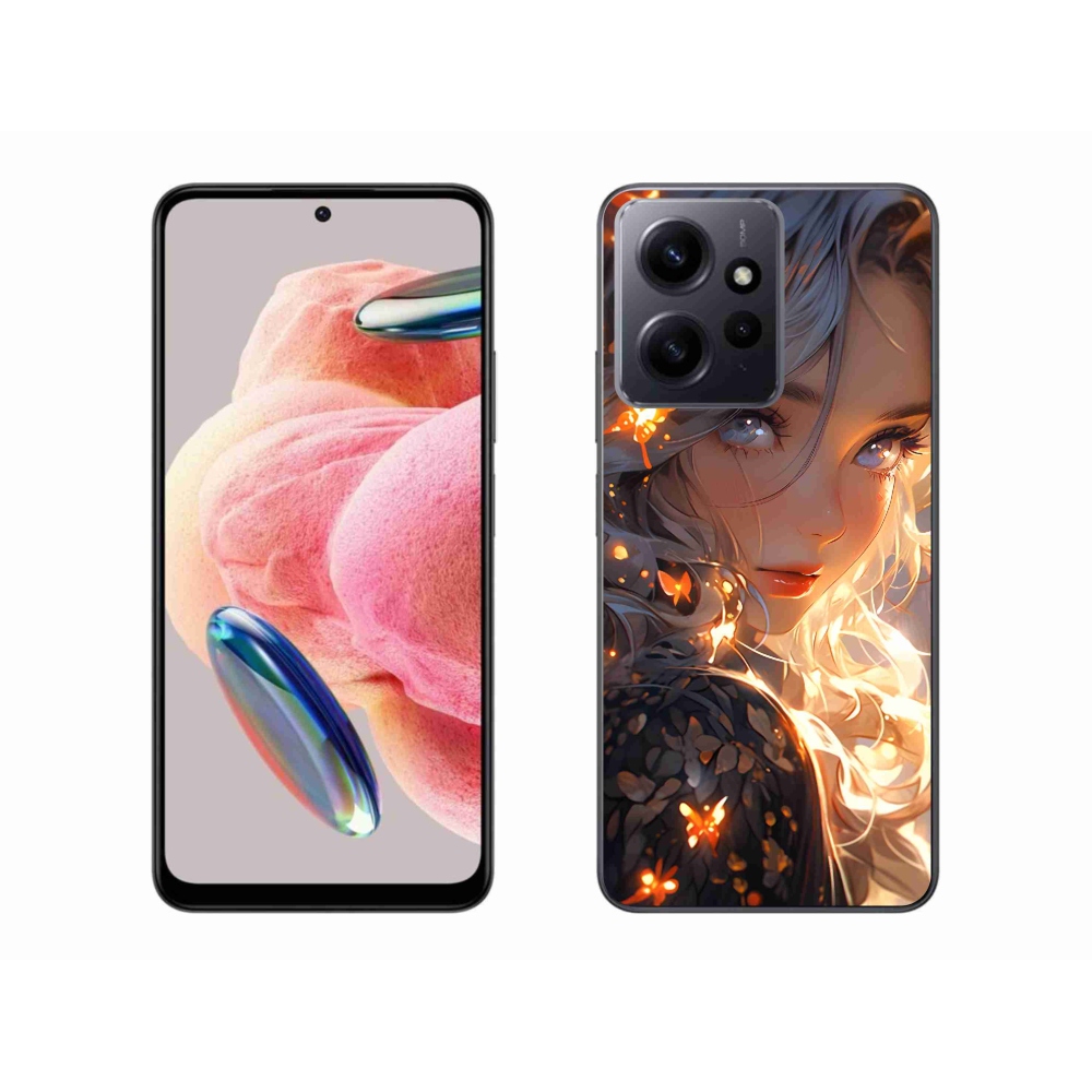 Gelový kryt mmCase na Xiaomi Redmi Note 12 4G - dívka a motýli