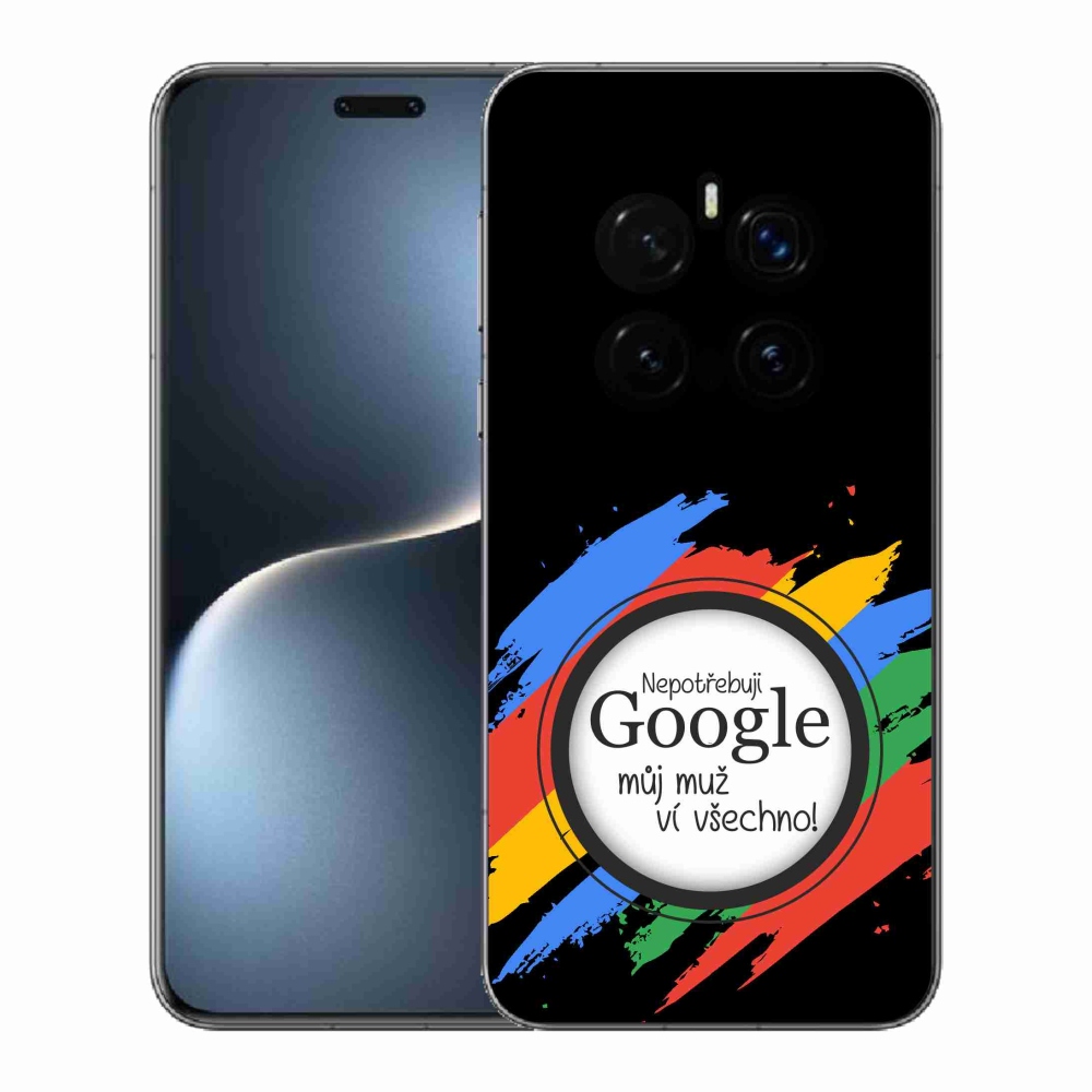 Gelový kryt mmCase na Honor Magic 7 Pro 5G - muž ví všechno černé pozadí