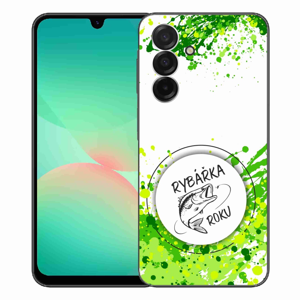 Gelový kryt mmCase na Samsung Galaxy A26 5G - rybářka roku bílé pozadí