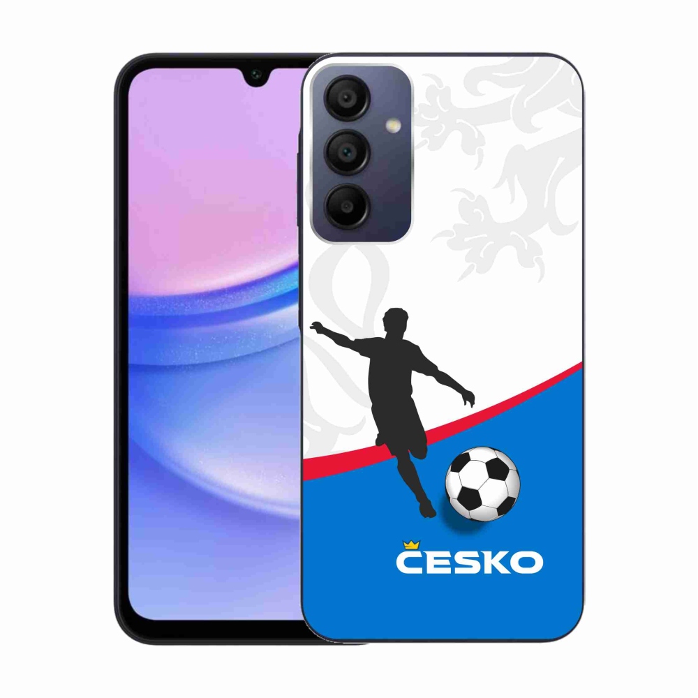 Gelový kryt mmCase na Samsung Galaxy A15 4G/5G - fotbal Česko 1