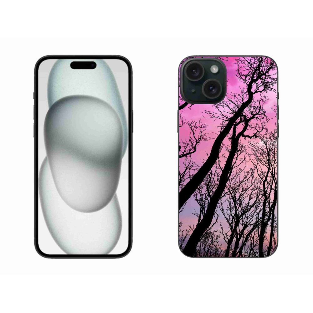 Gelový obal mmCase na iPhone 15 Plus - opadané stromy