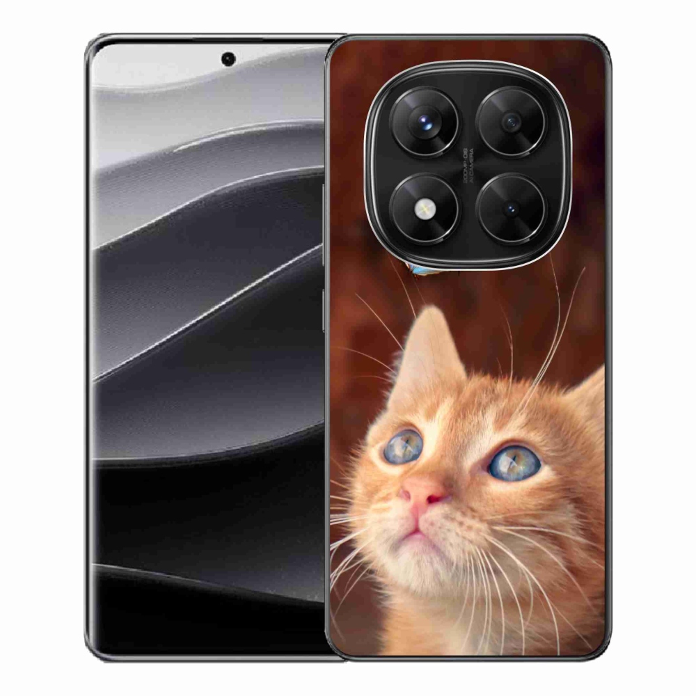 Gelový kryt mmCase na Xiaomi Redmi Note 14 Pro 5G/Poco X7 5G - motýl a kotě
