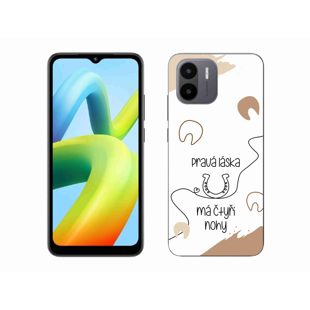 Gelový kryt mmCase na Xiaomi Redmi A1 - koňský motiv bílé pozadí