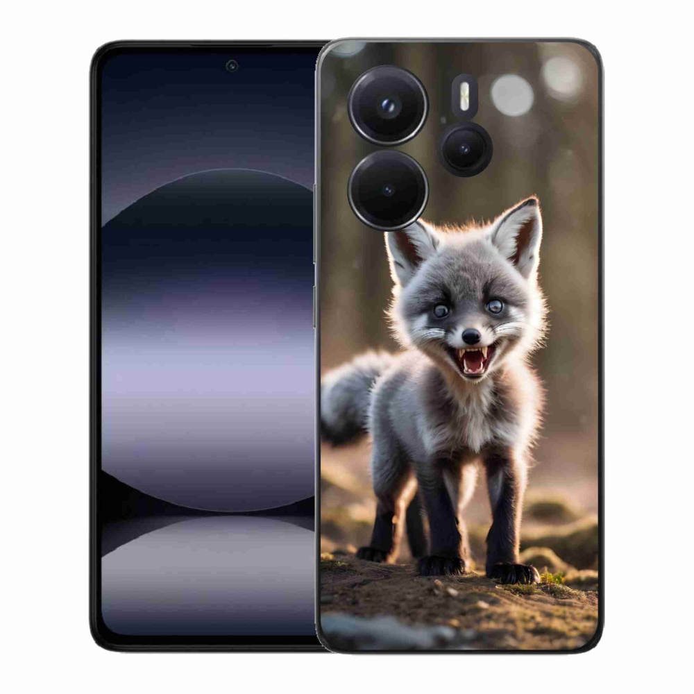 Gelový kryt mmCase na Xiaomi Redmi Note 14 - rozzuřená liška
