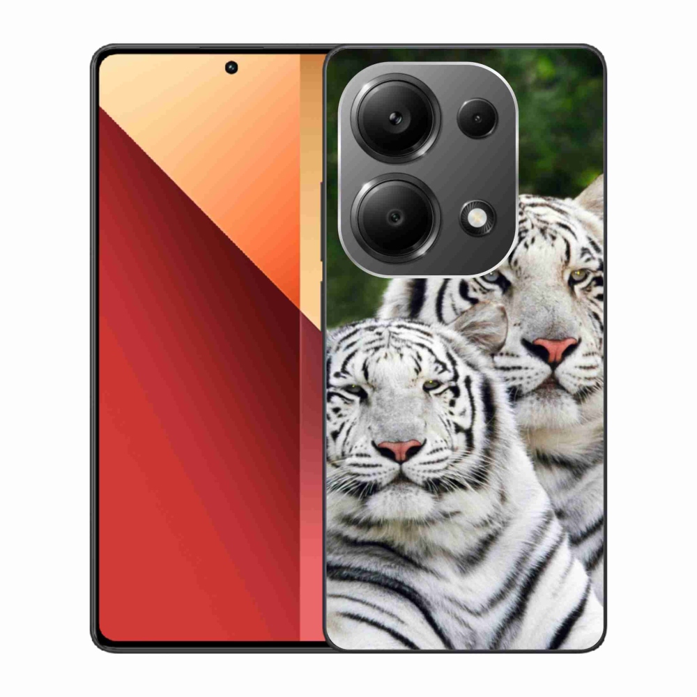 Gelový obal mmCase na Xiaomi Redmi Note 13 Pro 4G/Poco M6 Pro - bílí tygři