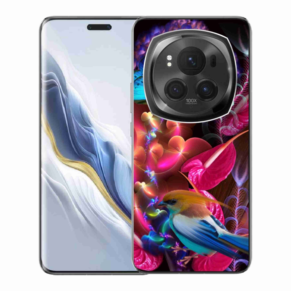 Gelový kryt mmCase na Honor Magic 6 Pro 5G - barevné květiny