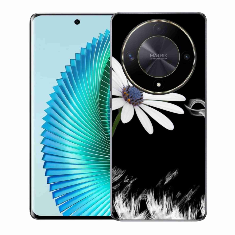 Gelový kryt mmCase na Honor Magic 6 Lite 5G - bílá květina