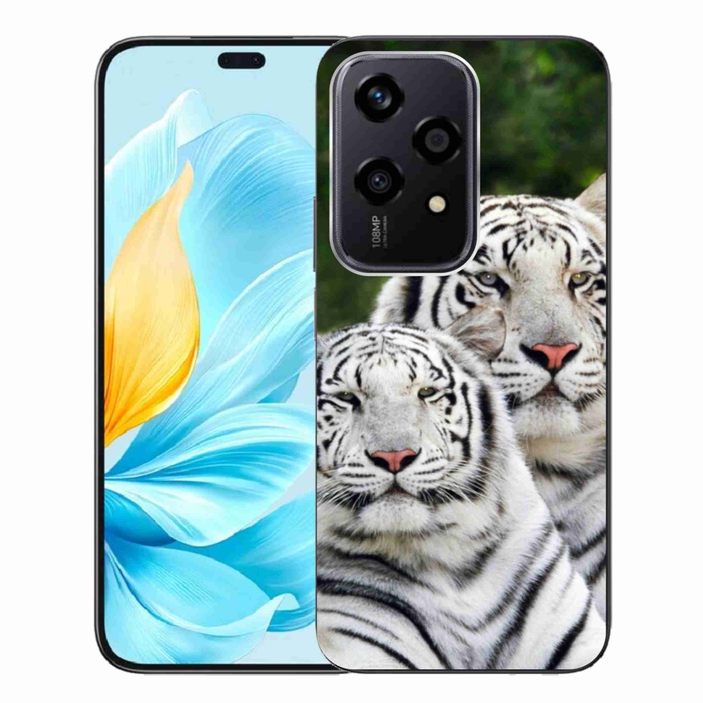 Gelový obal mmCase na Honor 200 Lite 5G - bílí tygři