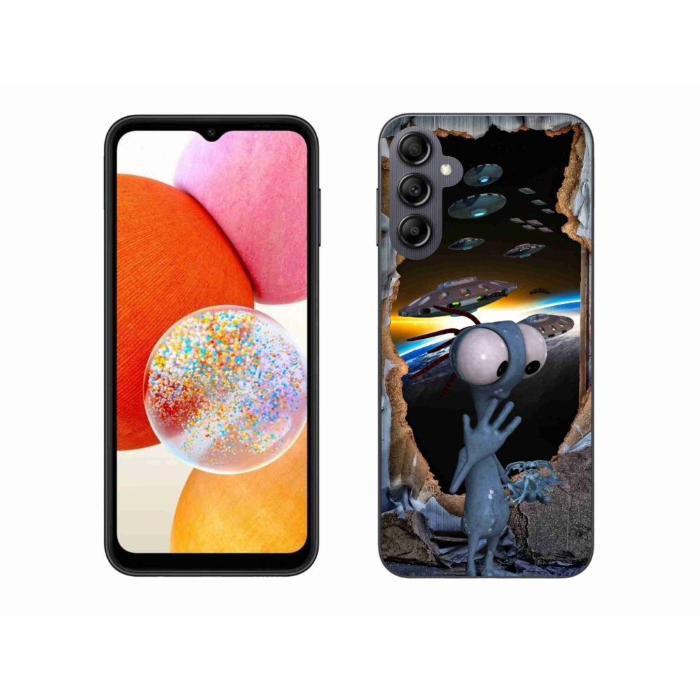 Gelový kryt mmCase na Samsung Galaxy A14 4G/5G - mimozemšťan