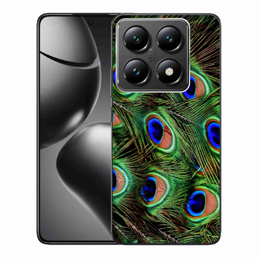 Gelový kryt mmCase na Xiaomi 14T Pro - paví peří