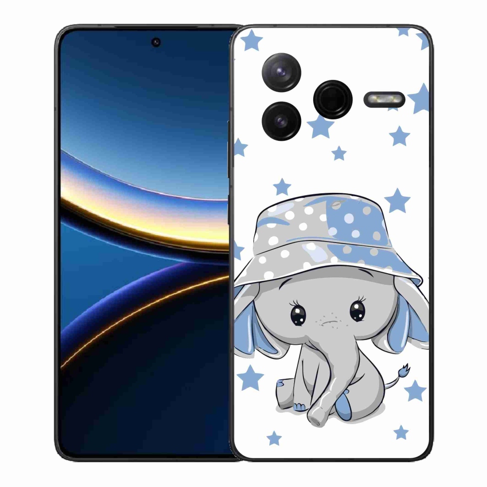 Gelový kryt mmCase na Xiaomi Poco F7 Pro - modrý slon