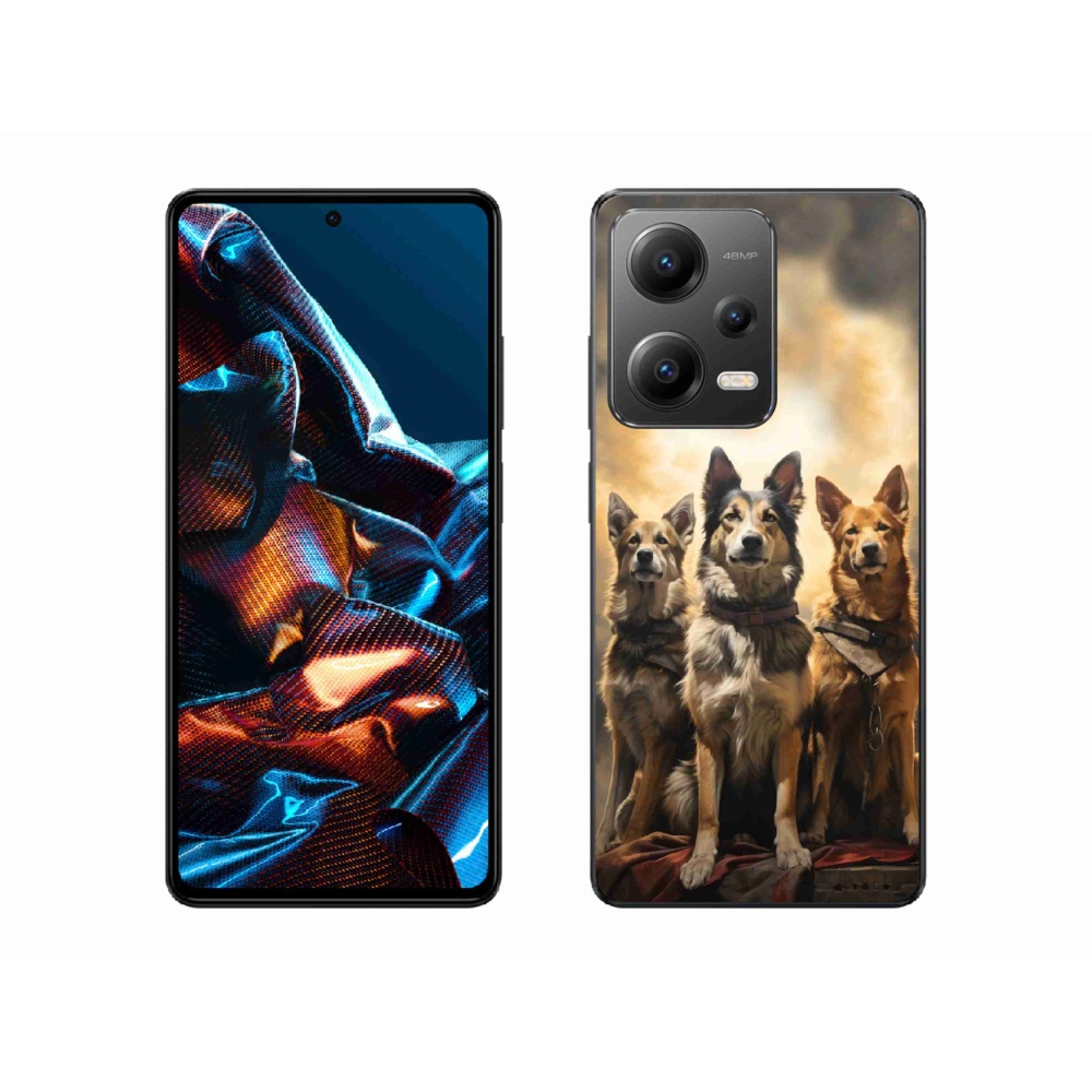Gelový kryt mmCase na Xiaomi Redmi Note 12 Pro 5G - tři psi