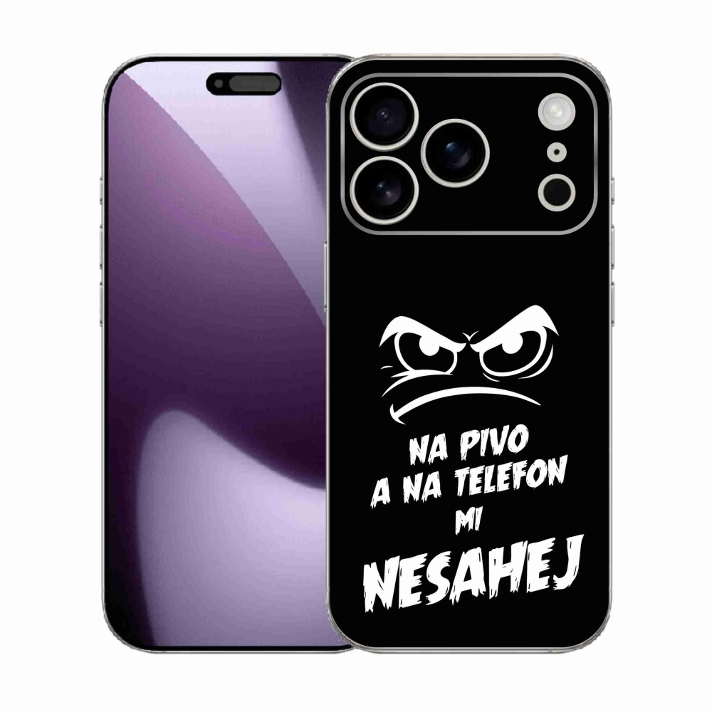 Gelový kryt mmCase na iPhone 17 Pro - pivní motiv 2 černé pozadí