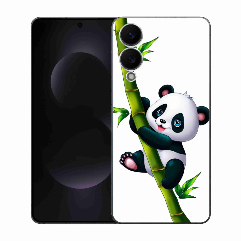 Gelový kryt mmCase na Samsung Galaxy S25 Edge - panda na bambusu