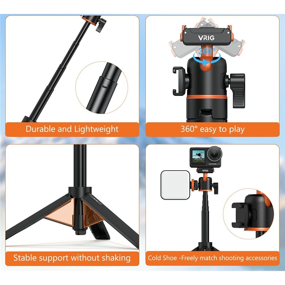 VRIG Magnetický rychloupínací stativ pro DJI Osmo Action 5 Pro, 4 a 3