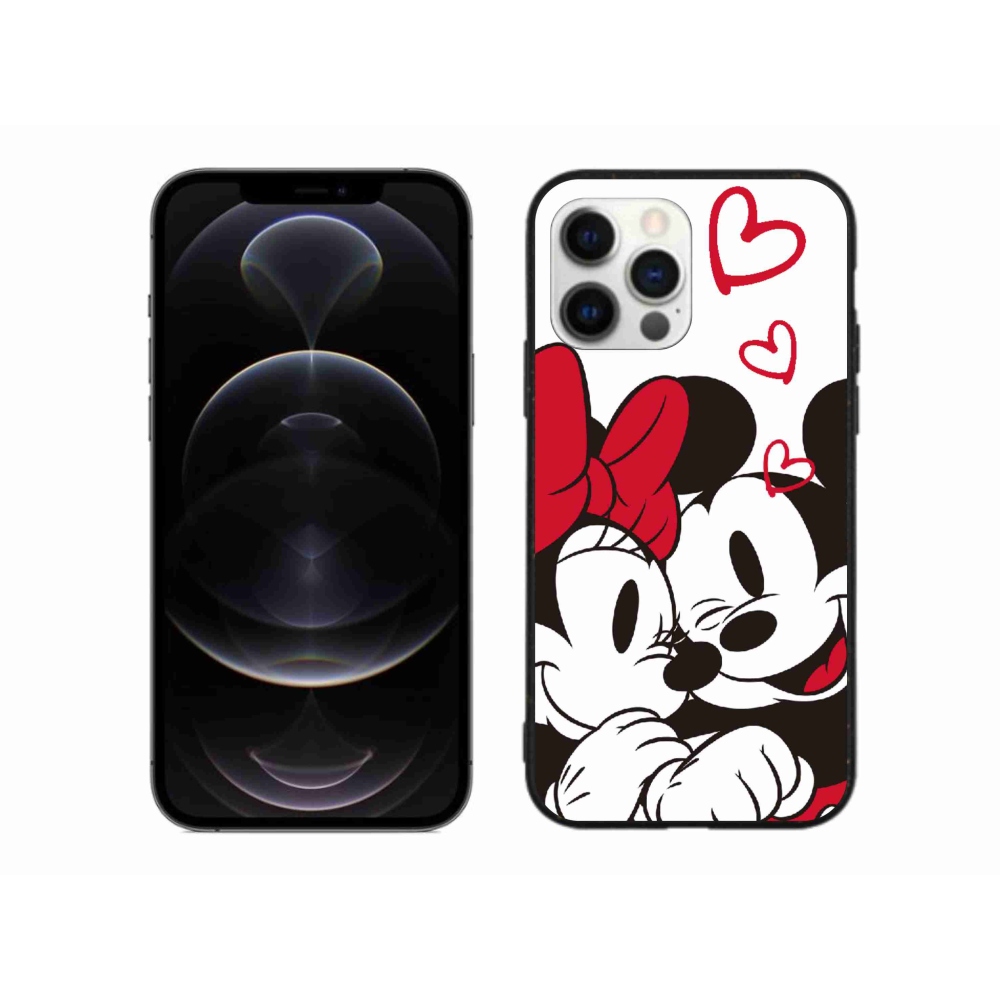 Gelový kryt mmCase na iPhone 12 Pro Max - minnie a mickey