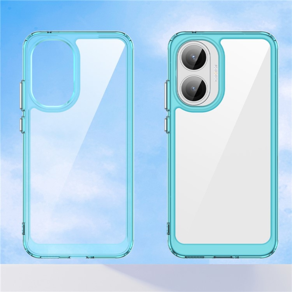 Gelový obal s pevnými zády na Xiaomi Poco F7 5G - světlemodrý