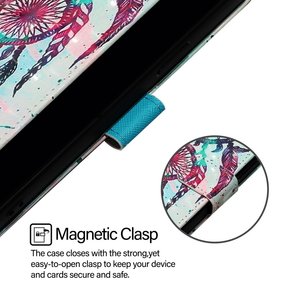 Patte knížkové pouzdro na Samsung Galaxy M55 5G - barevný lapač snů