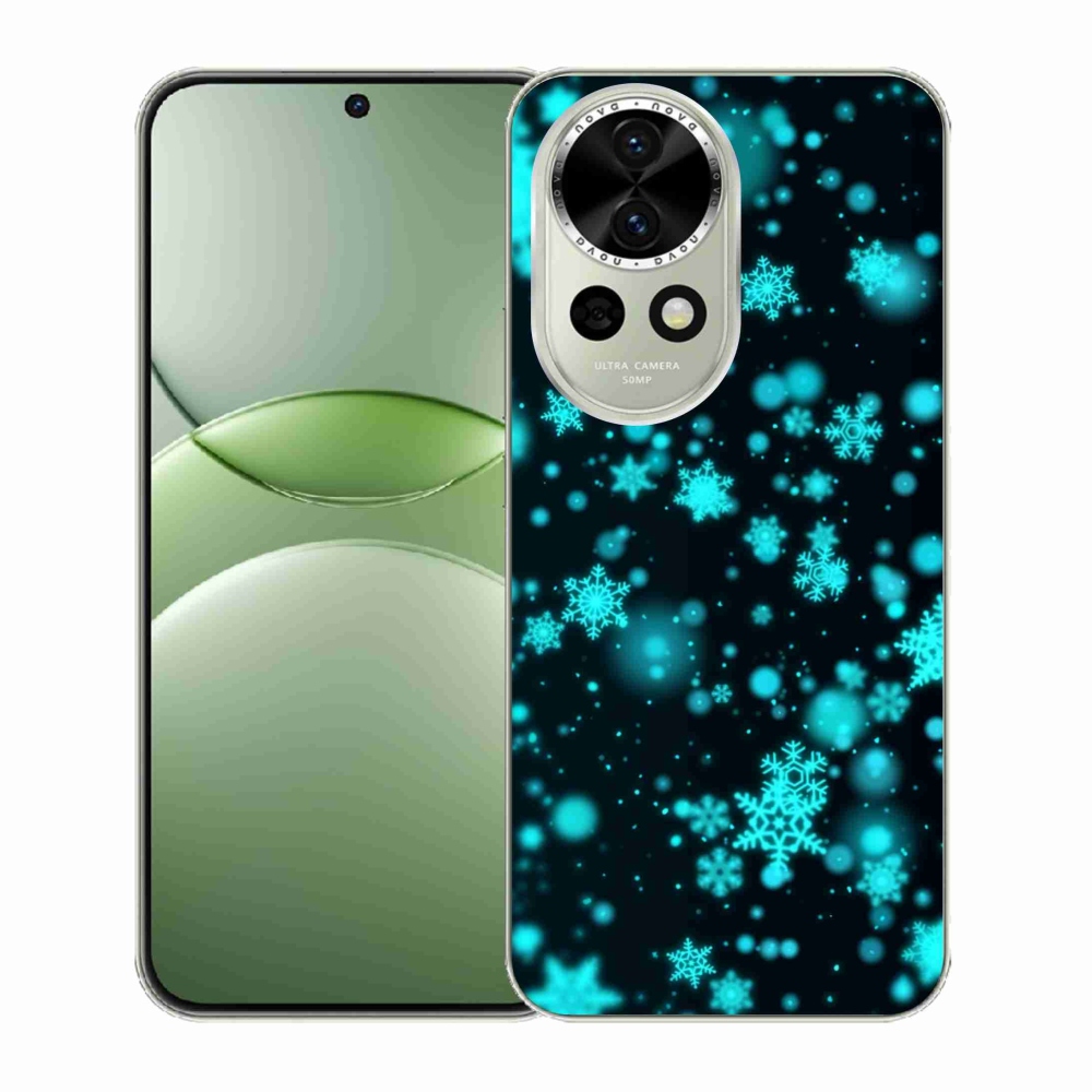 Gelový kryt mmCase na Huawei Nova 13 5G - sněhové vločky 1