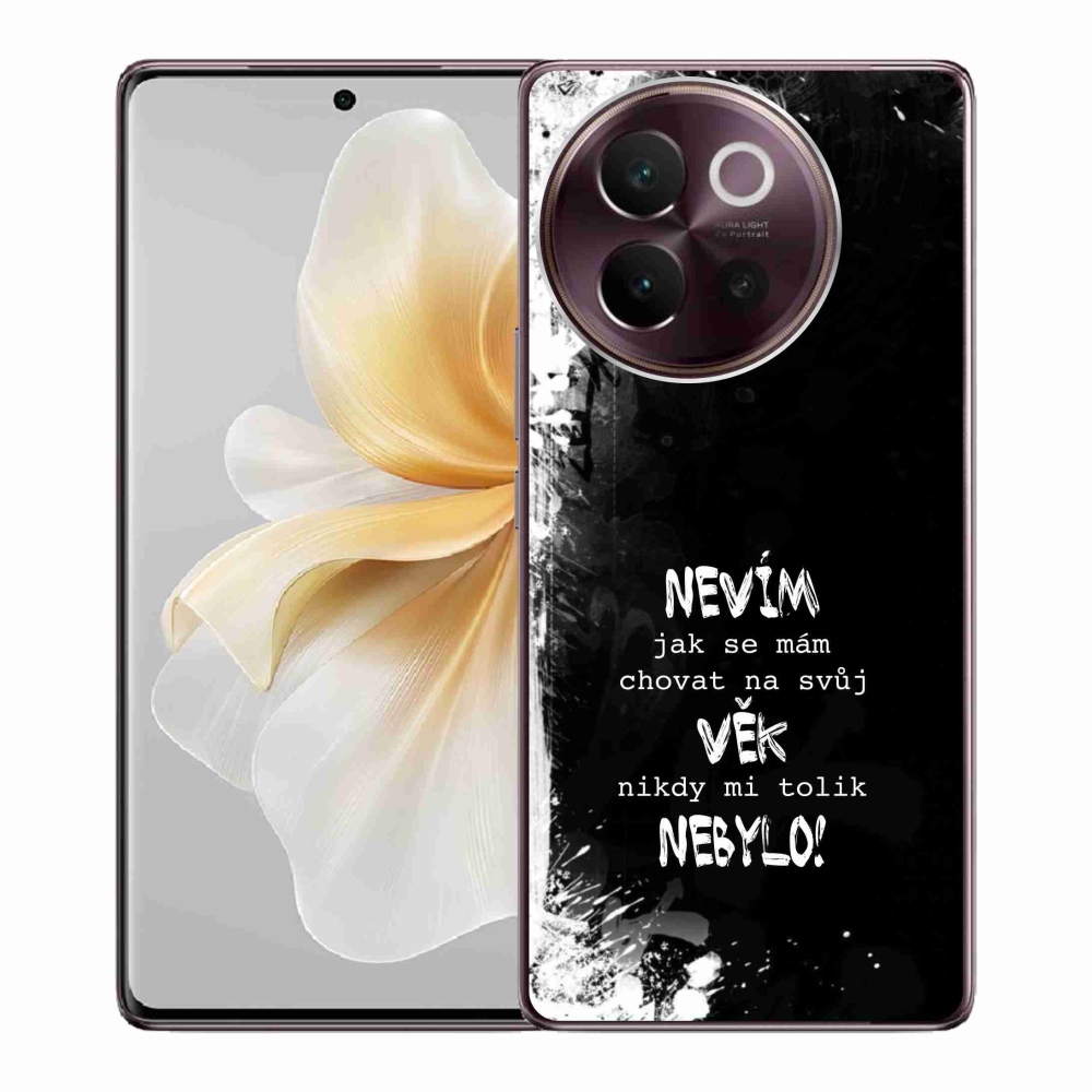Gelový kryt mmCase na Vivo V40 Lite 5G - vtipný text 14 černé pozadí