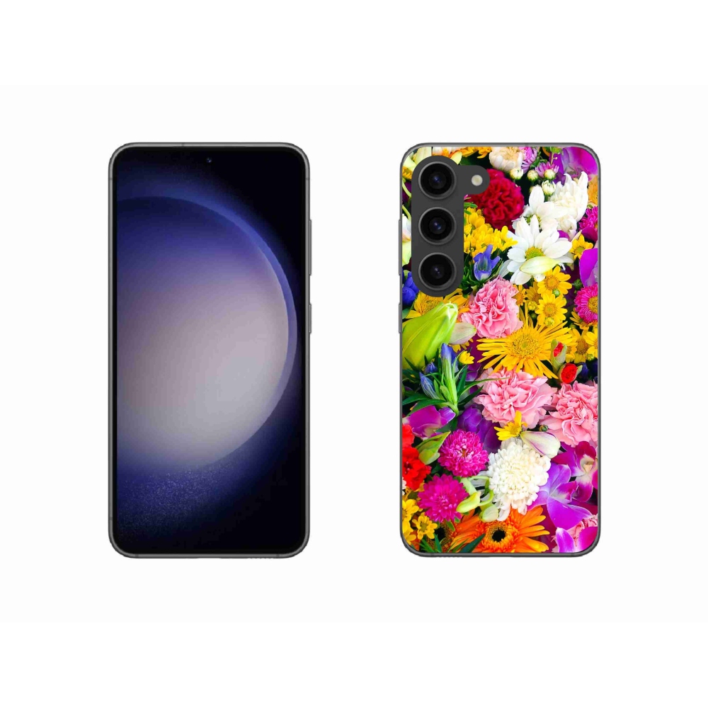 Gelový kryt mmCase na Samsung Galaxy S23 5G - květiny 12