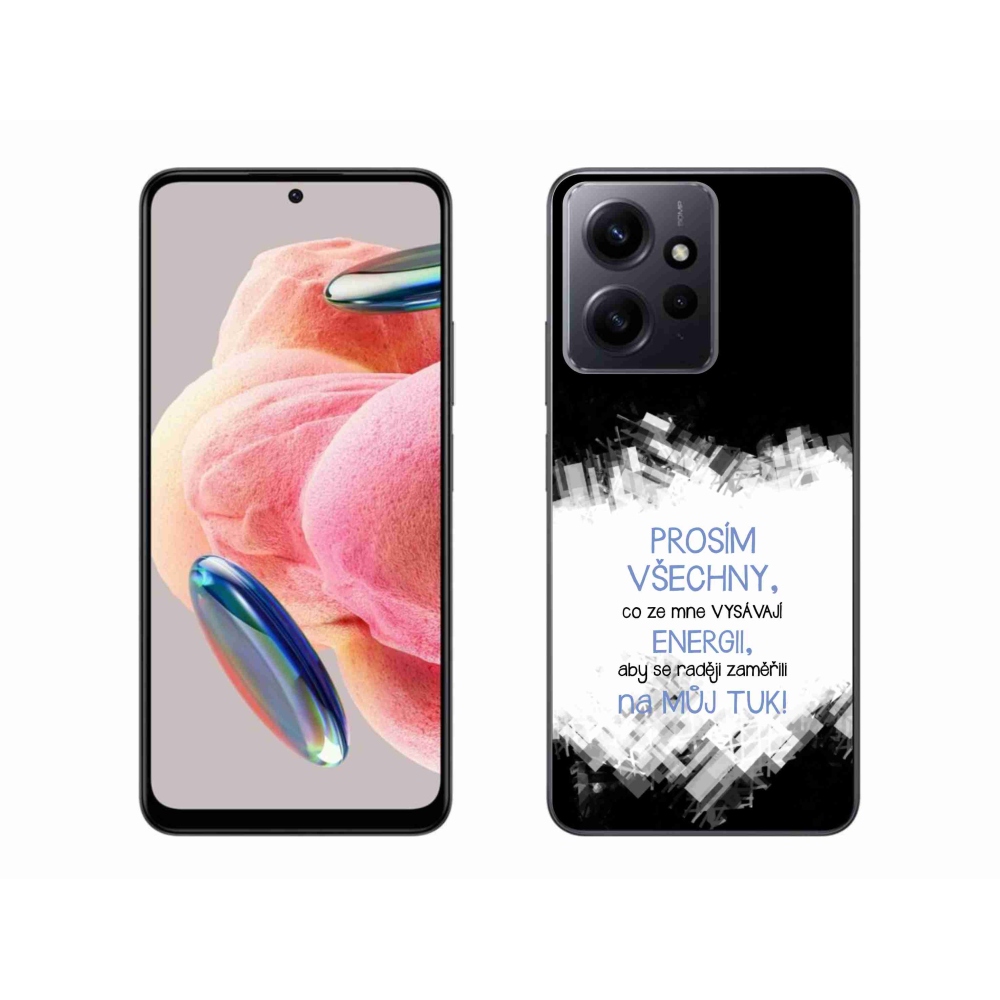 Gelový kryt mmCase na Xiaomi Redmi Note 12 4G - vtipný text 1 modrý