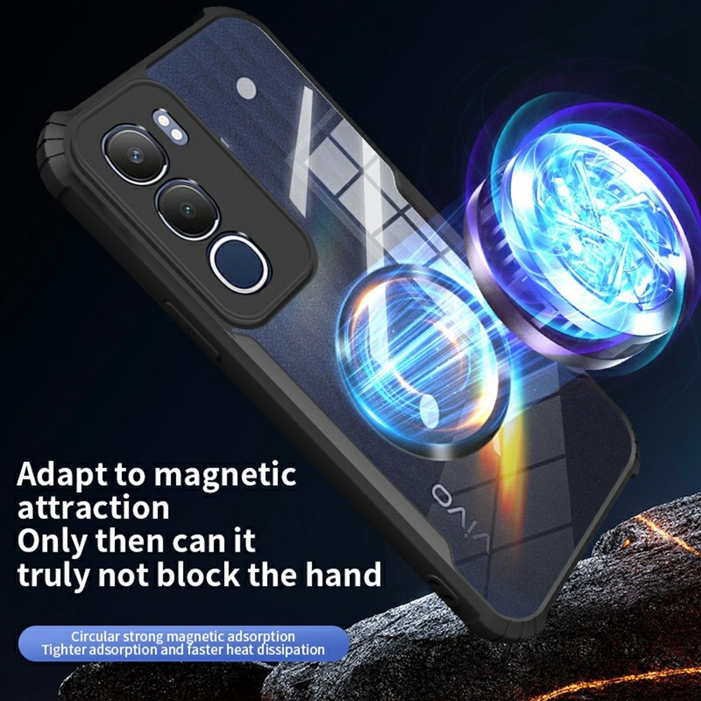 Rein odolný kryt s podporou MagSafe na Vivo Y19s - černý