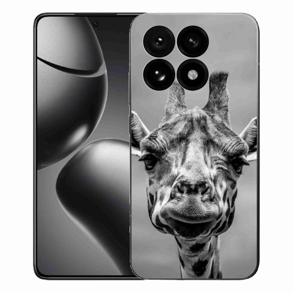 Gelový kryt mmCase na Xiaomi 15T - černobílá žirafa