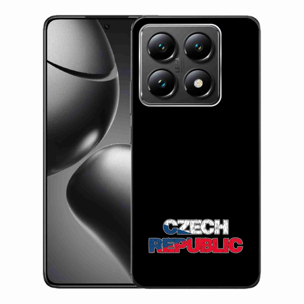 Gelový kryt mmCase na Xiaomi 14T - Czech Republic černé pozadí