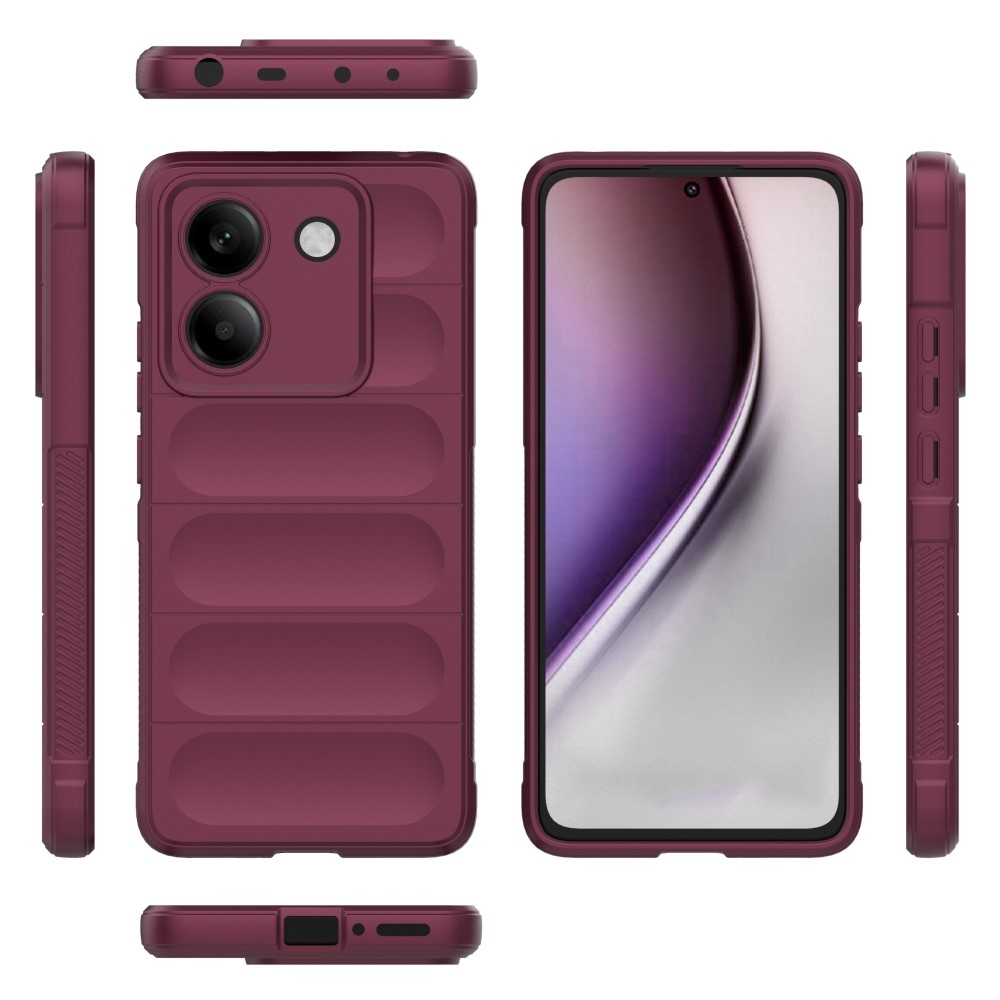 Rugg odolný gelový obal na Xiaomi Poco M7 Pro 5G - vínový