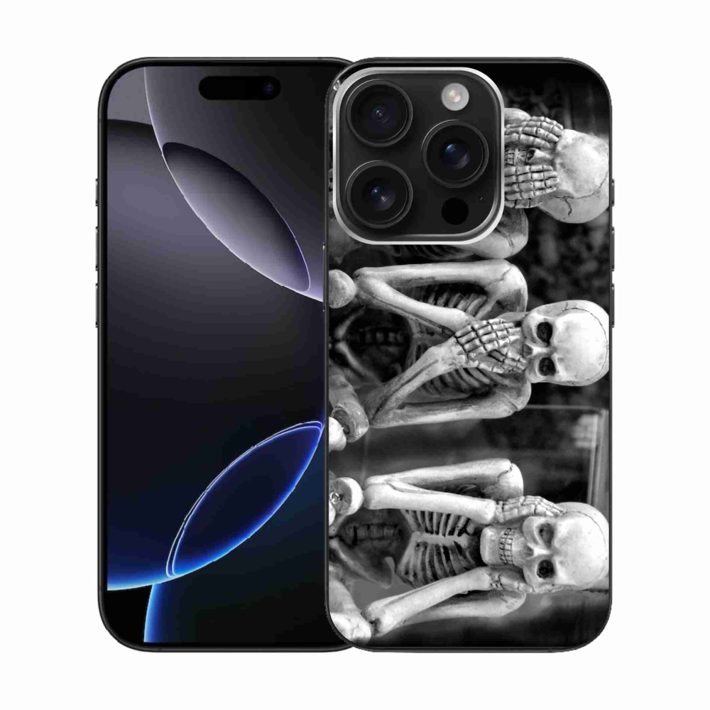 Gelový kryt mmCase na iPhone 16 Pro - kostlivci