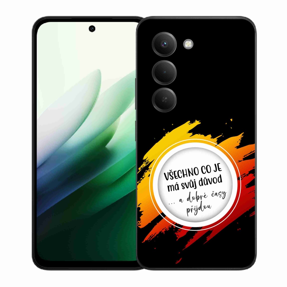 Gelový kryt mmCase na Xiaomi Redmi 15 5G (169mm) - citát 3 černé pozadí