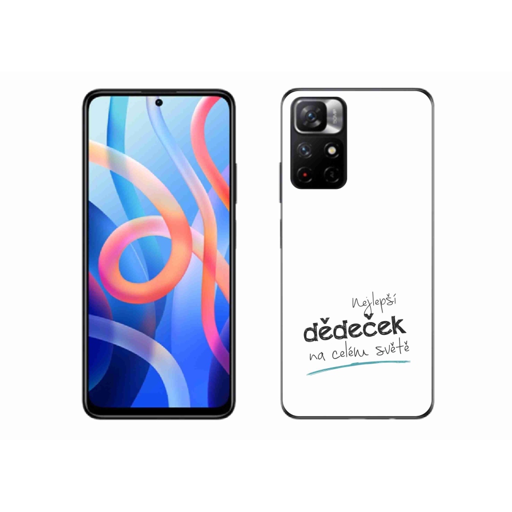 Gelový kryt mmCase na Xiaomi Redmi Note 11S 5G - nejlepší dědeček 3 bílé pozadí