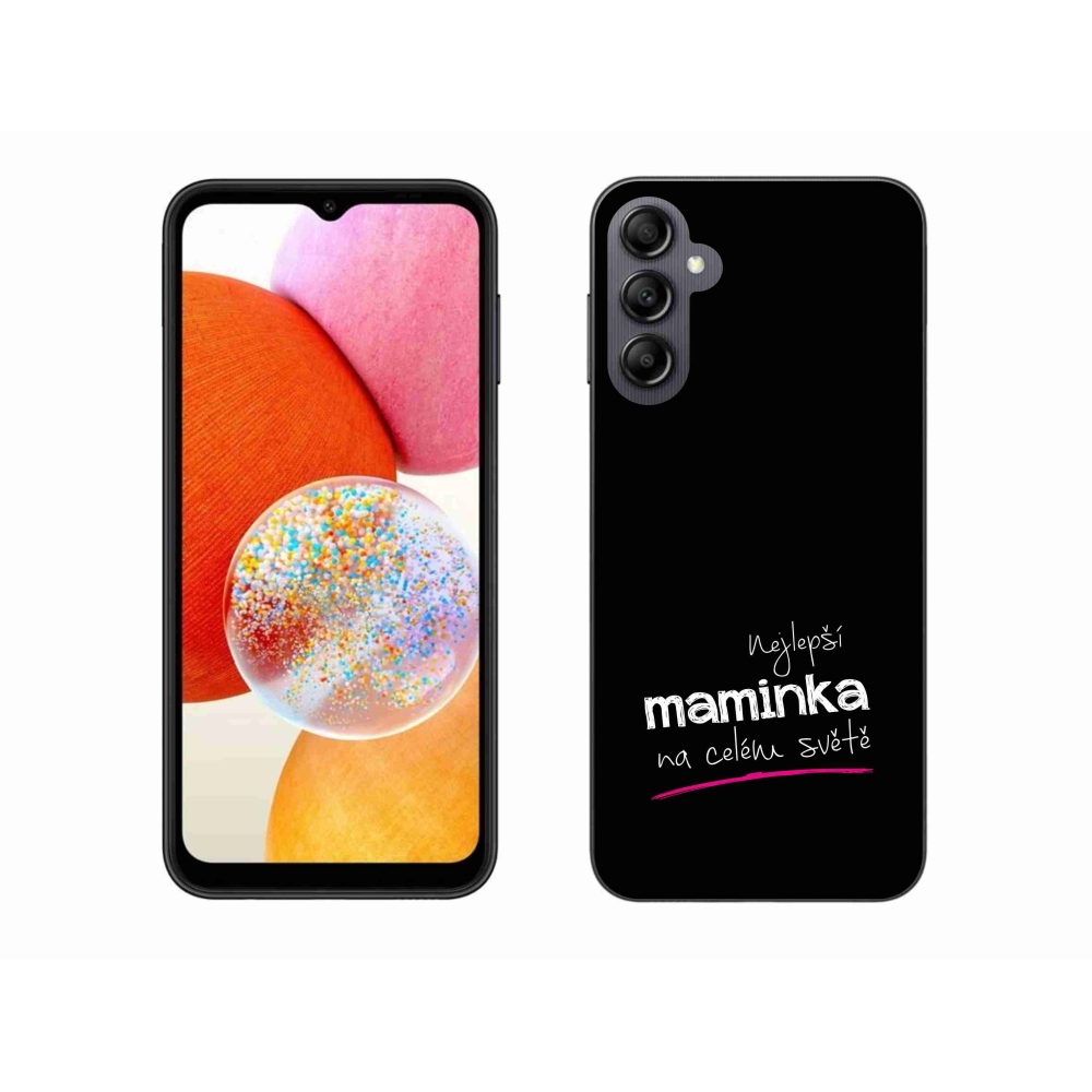 Gelový kryt mmCase na Samsung Galaxy A14 4G/5G - nejlepší maminka 4 černé pozadí
