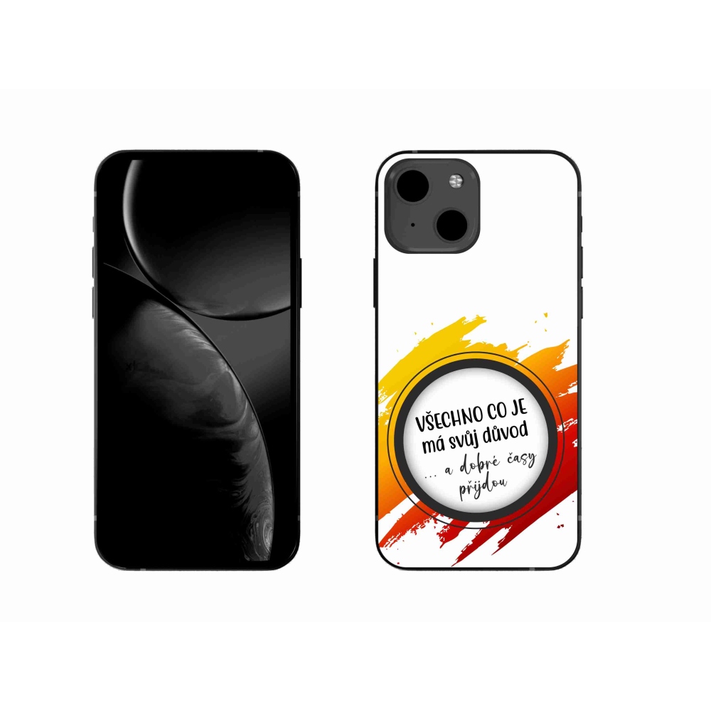 Gelový kryt mmCase na iPhone 13 6.1 - citát 3 bílé pozadí