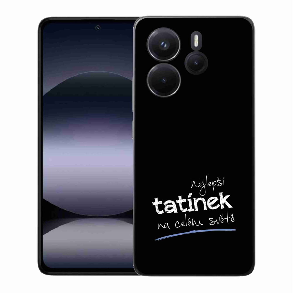 Gelový kryt mmCase na Xiaomi Redmi Note 14 - nejlepší tatínek 4 černé pozadí