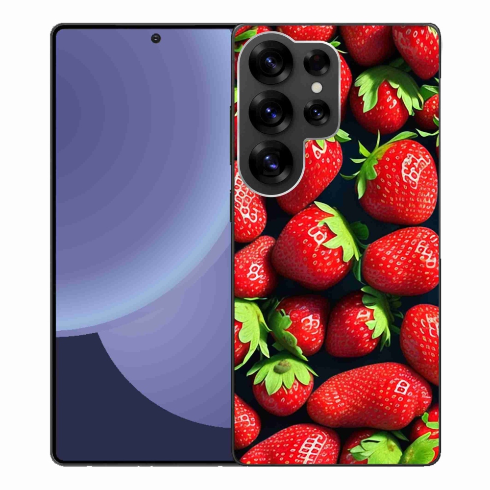 Gelový kryt mmCase na Samsung Galaxy S25 Ultra - jahody