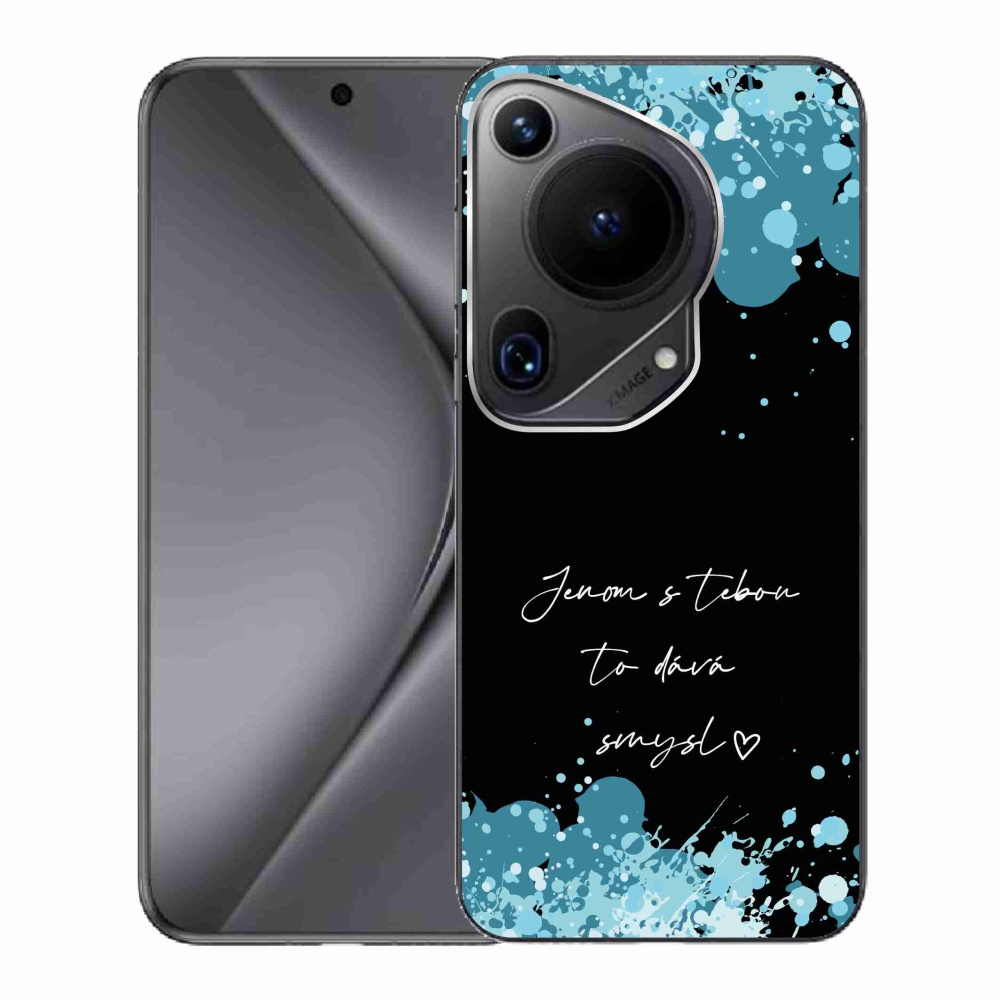 Gelový kryt mmCase na Huawei Pura 70 Ultra - zamilovaný text černé pozadí