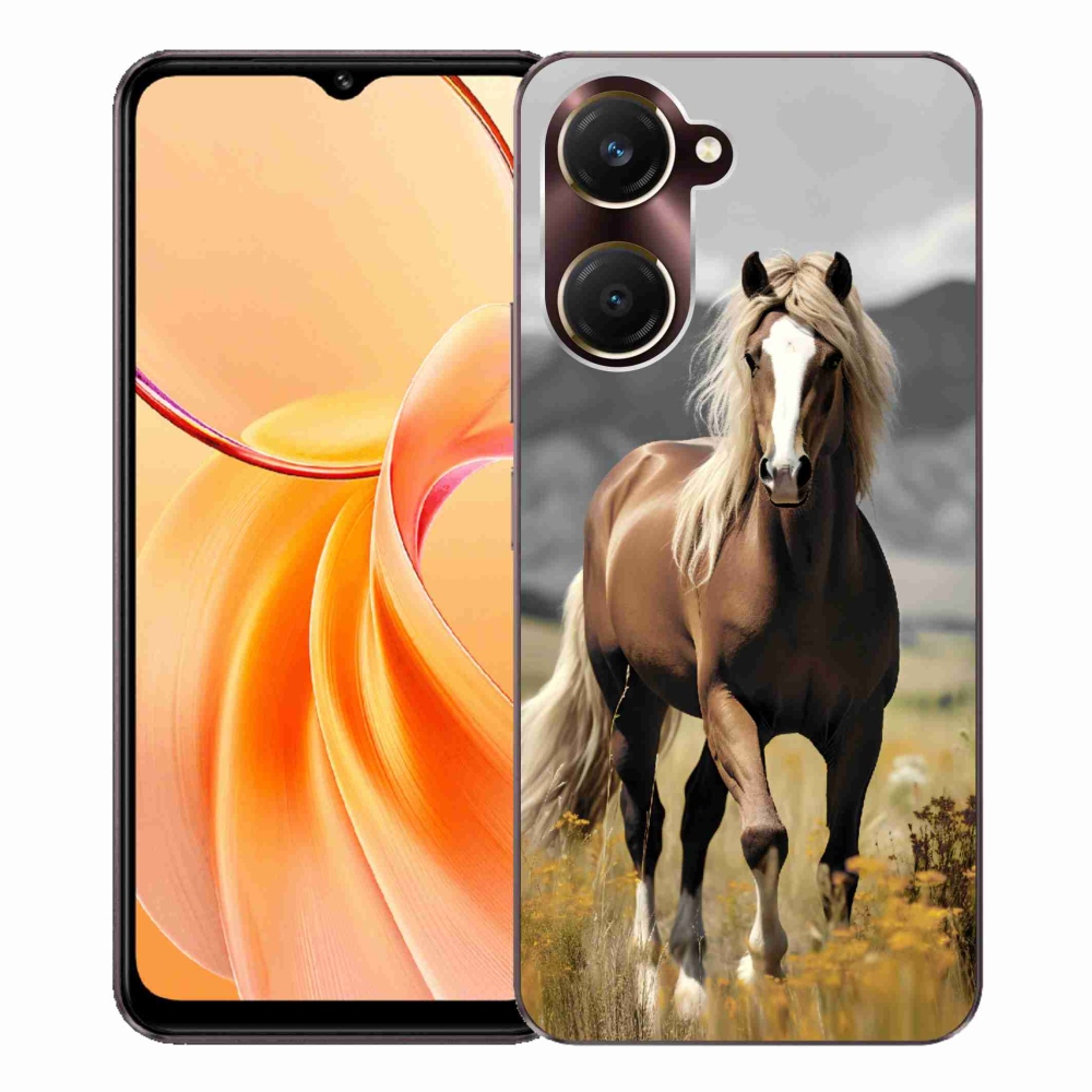 Gelový kryt mmCase na Vivo Y28s 5G - hnědý kůň 1