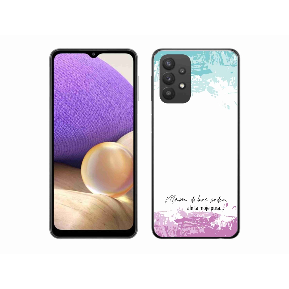 Gelový kryt mmCase na Samsung Galaxy A32 5G - vtipný text 3 bílé pozadí