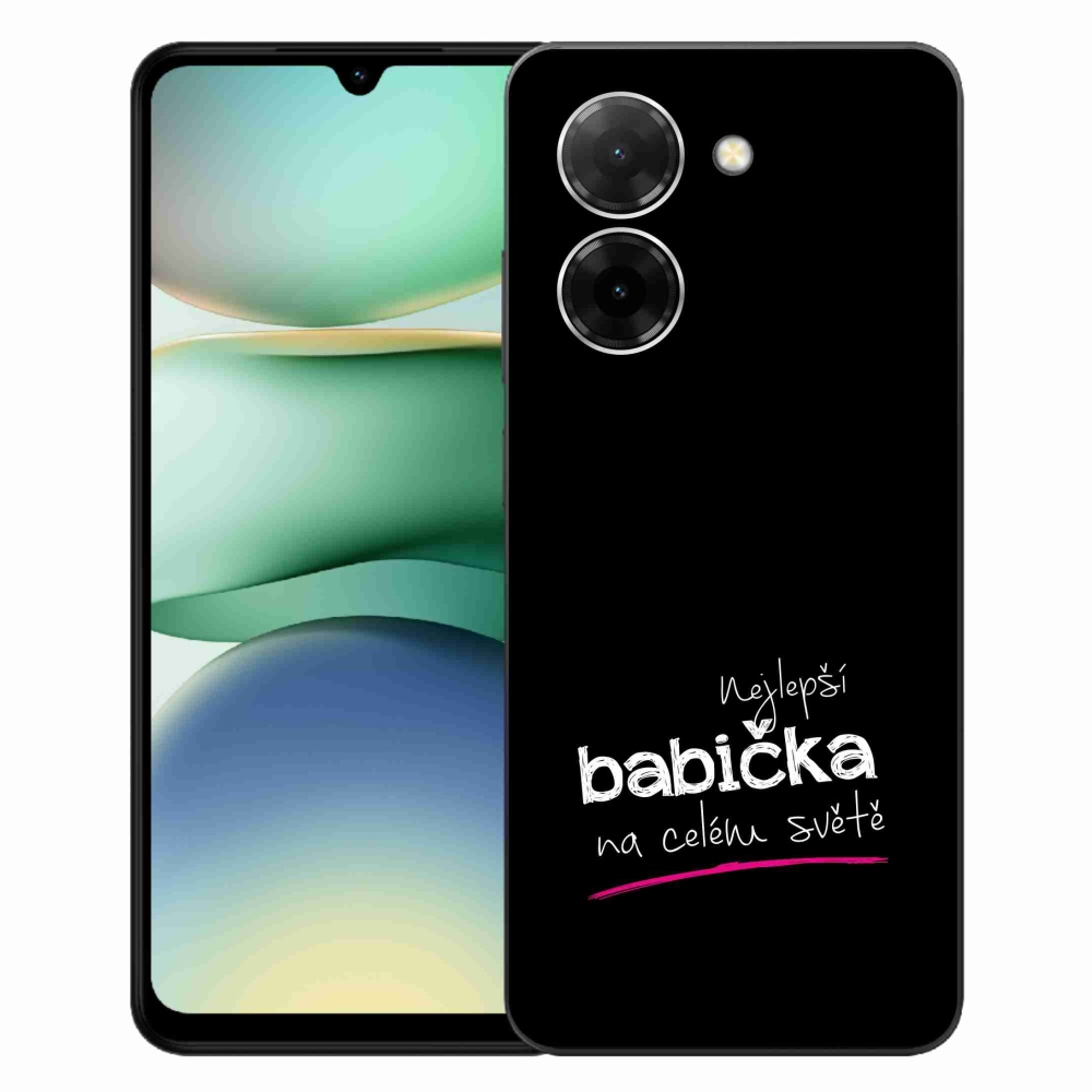 Gelový kryt mmCase na Xiaomi Redmi A5 (173.45x79.35x8.45mm) - nejlepší babička 4 černé pozadí