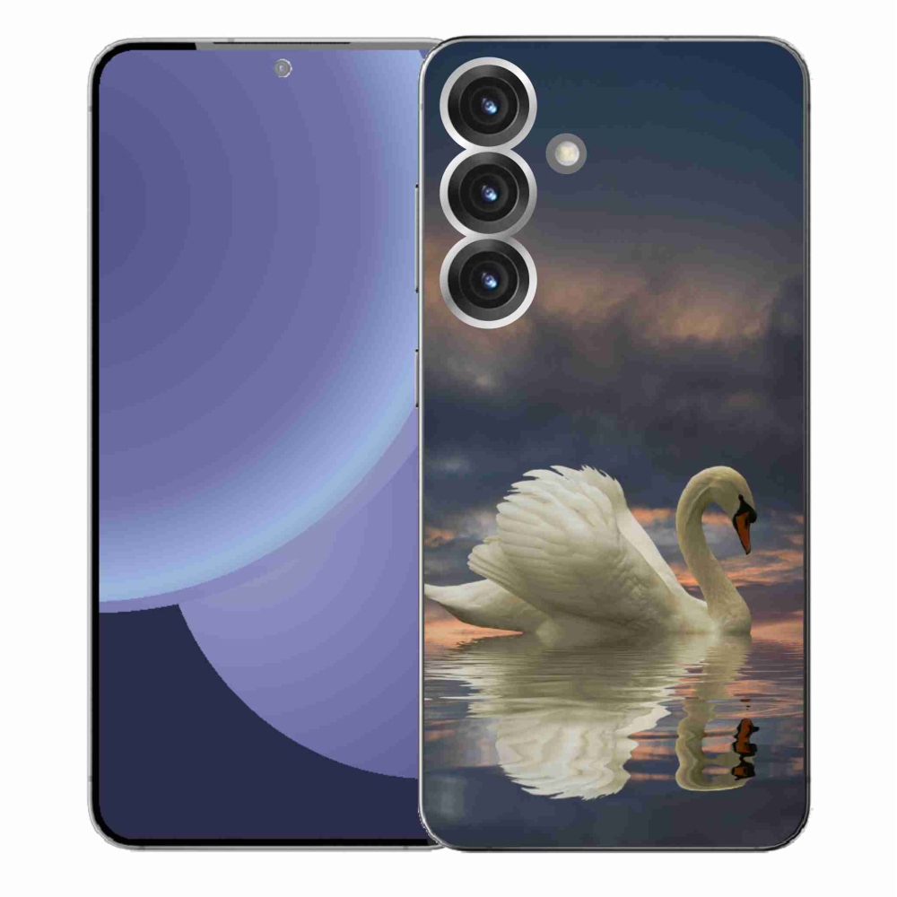 Gelový kryt mmCase na Samsung Galaxy S25+ - labuť
