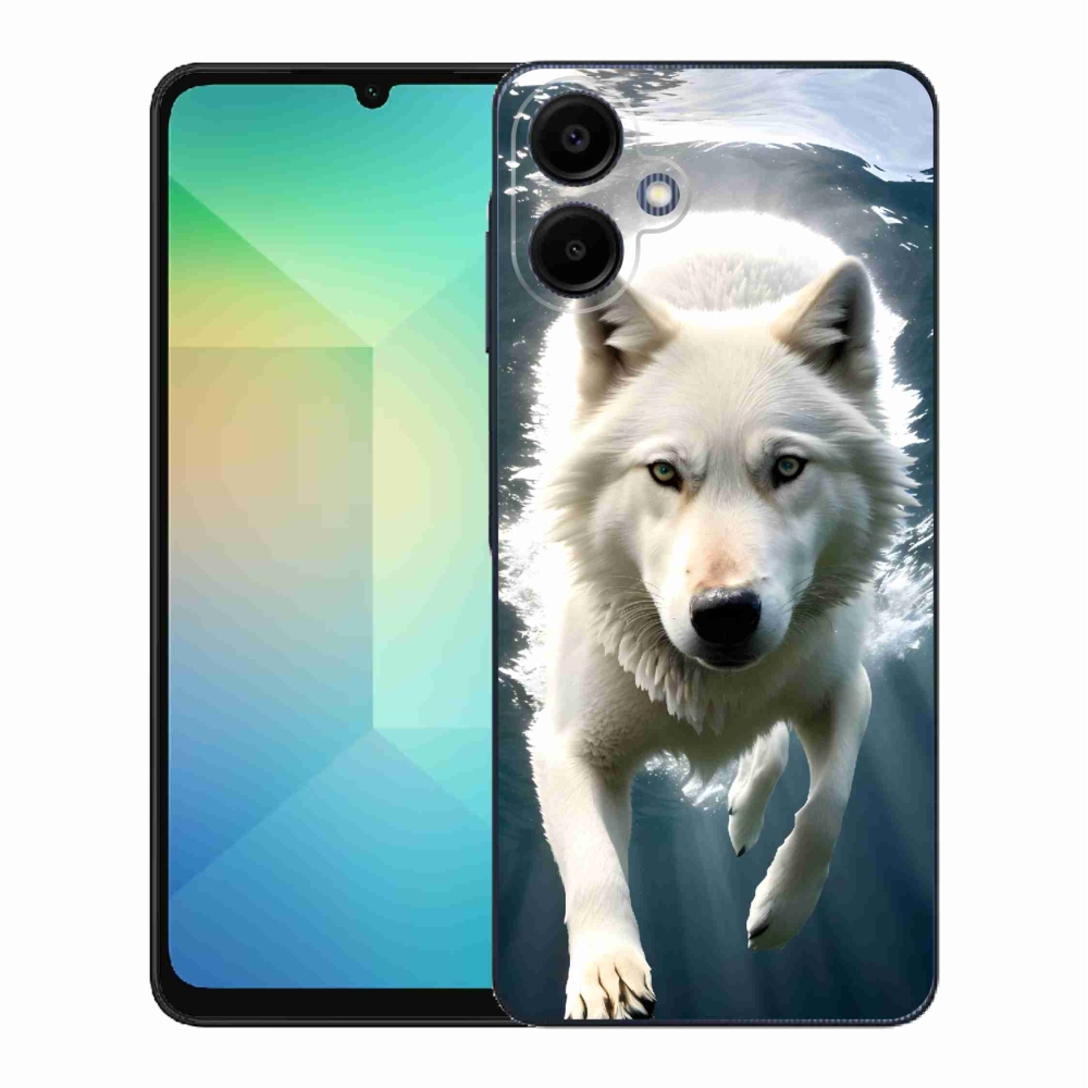 Gelový kryt mmCase na Samsung Galaxy A06 4G - bílý vlk